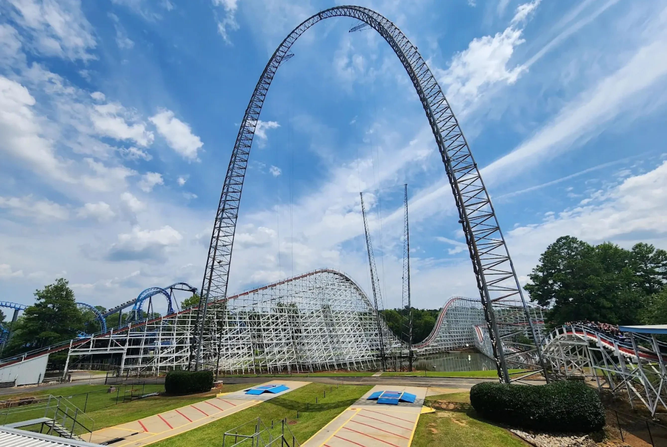 Six Flags Over Georgia theme park with roller coasters